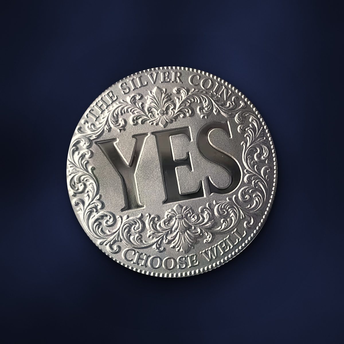The Silver Coin keepsake, YES side
