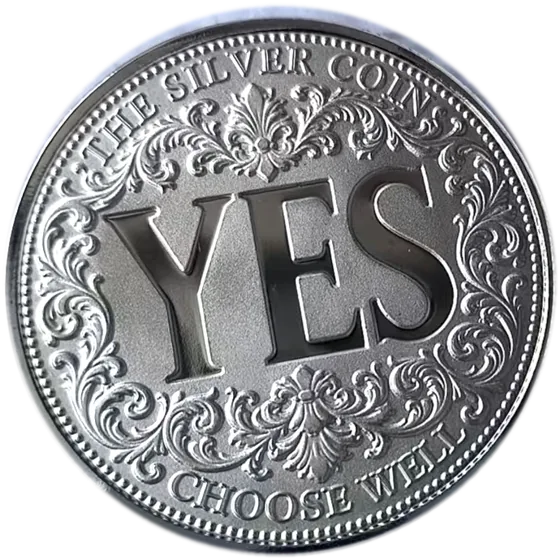 The real Silver Coin, YES side